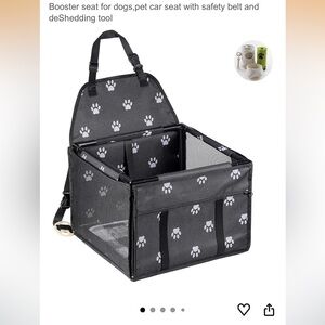 Pet Booster Seat with Paw Print Design